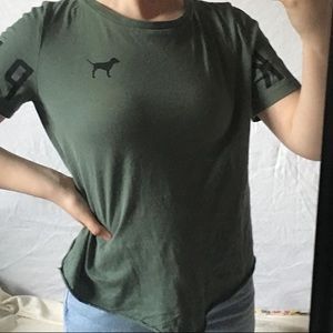 forest green pink t shirt!